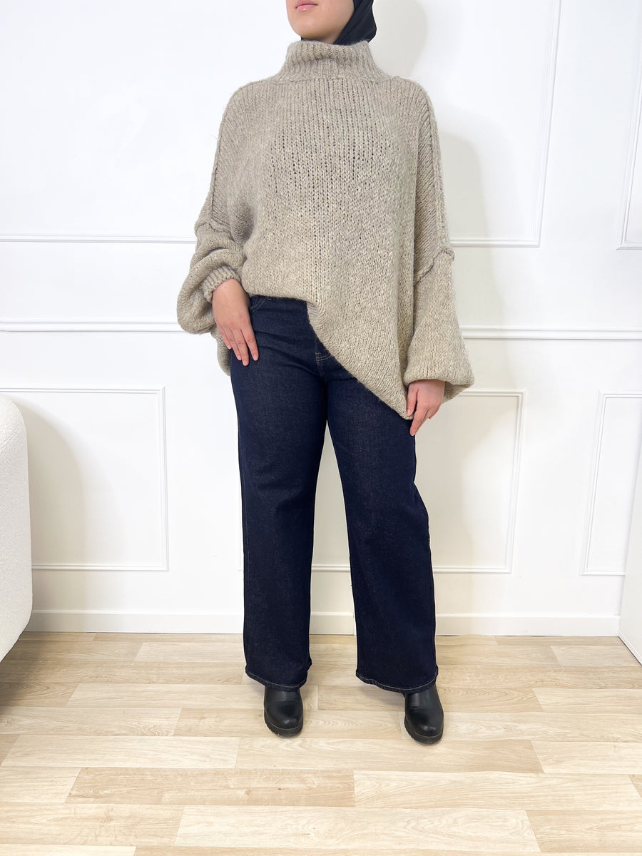 Jeans wide leg - Brut