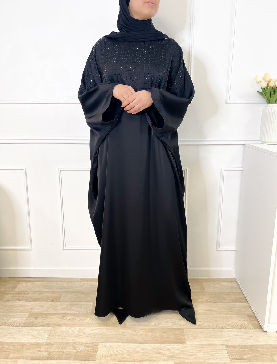 Abaya diamond - Noire