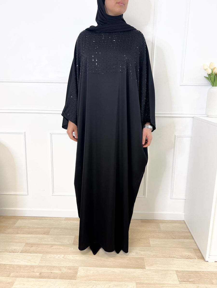 Abaya diamond - Noire