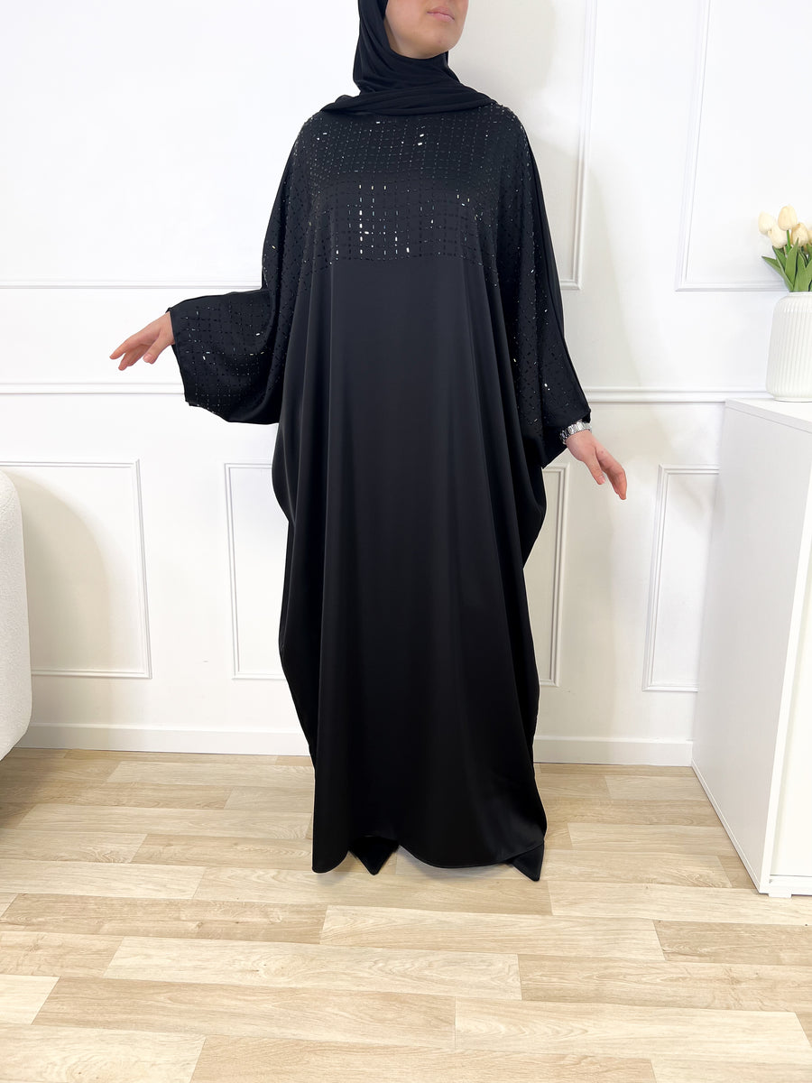 Abaya diamond - Noire