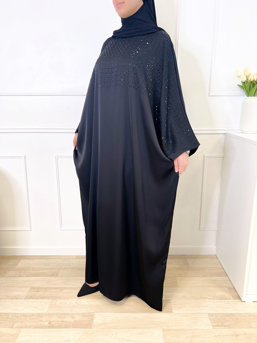 Abaya diamond - Noire