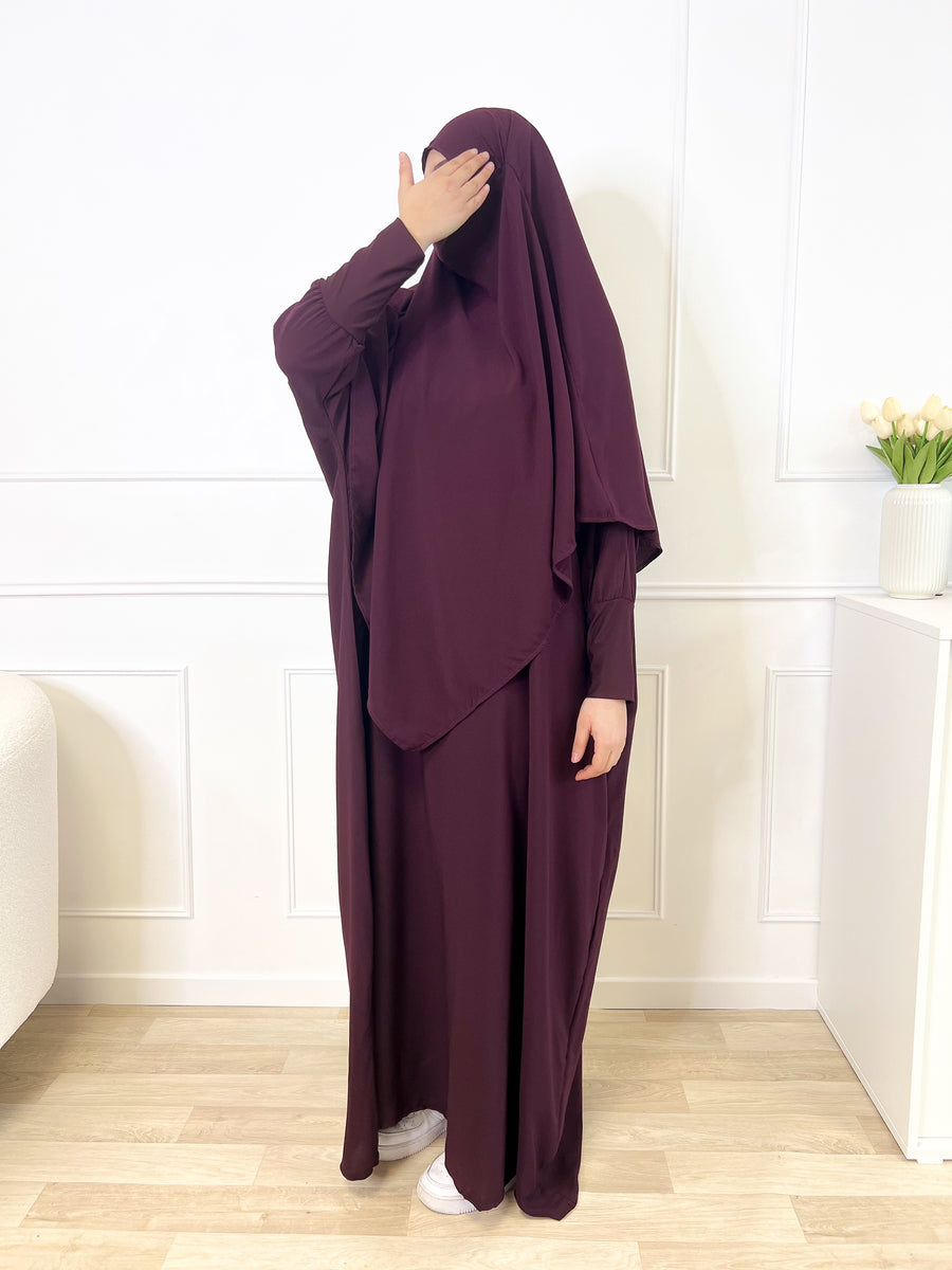 Abaya Microfibre - Aubergine