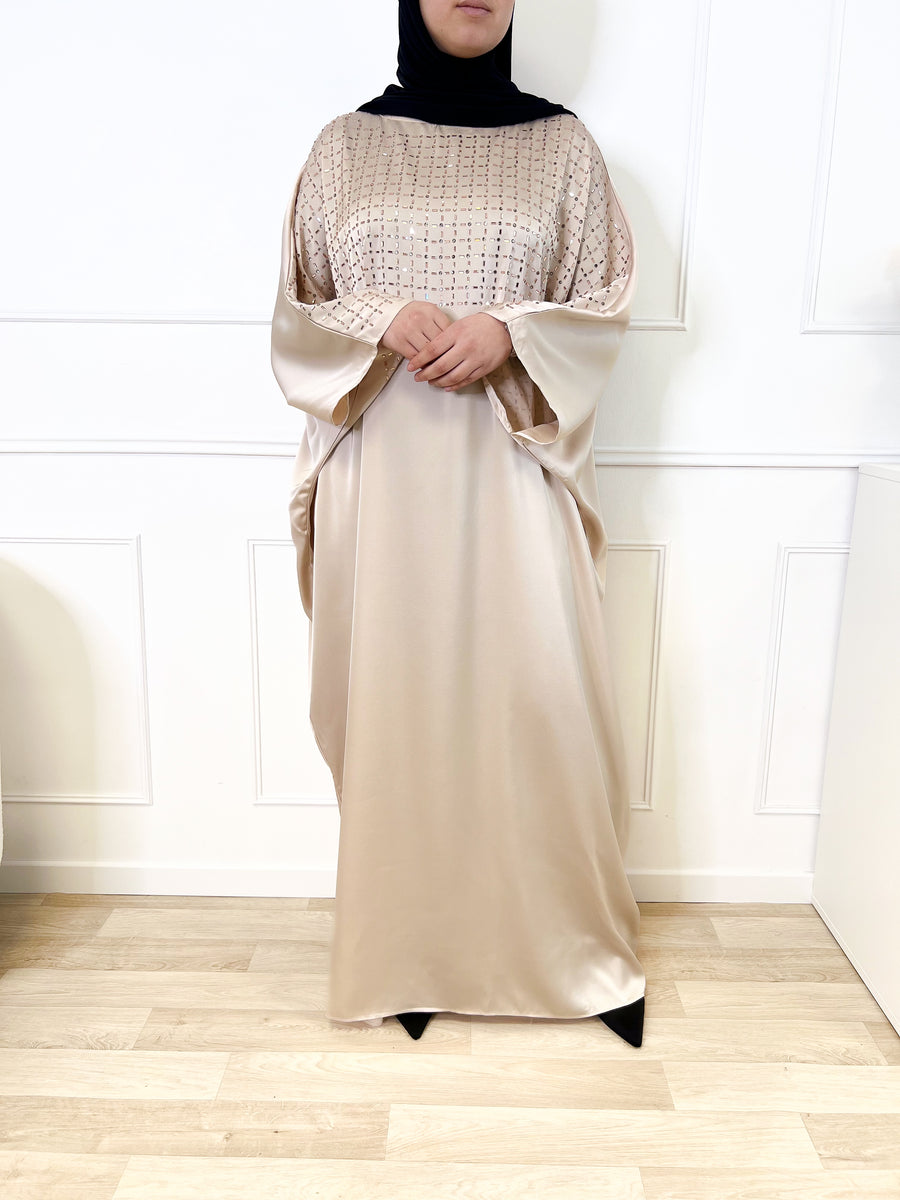 Abaya diamond - Beige