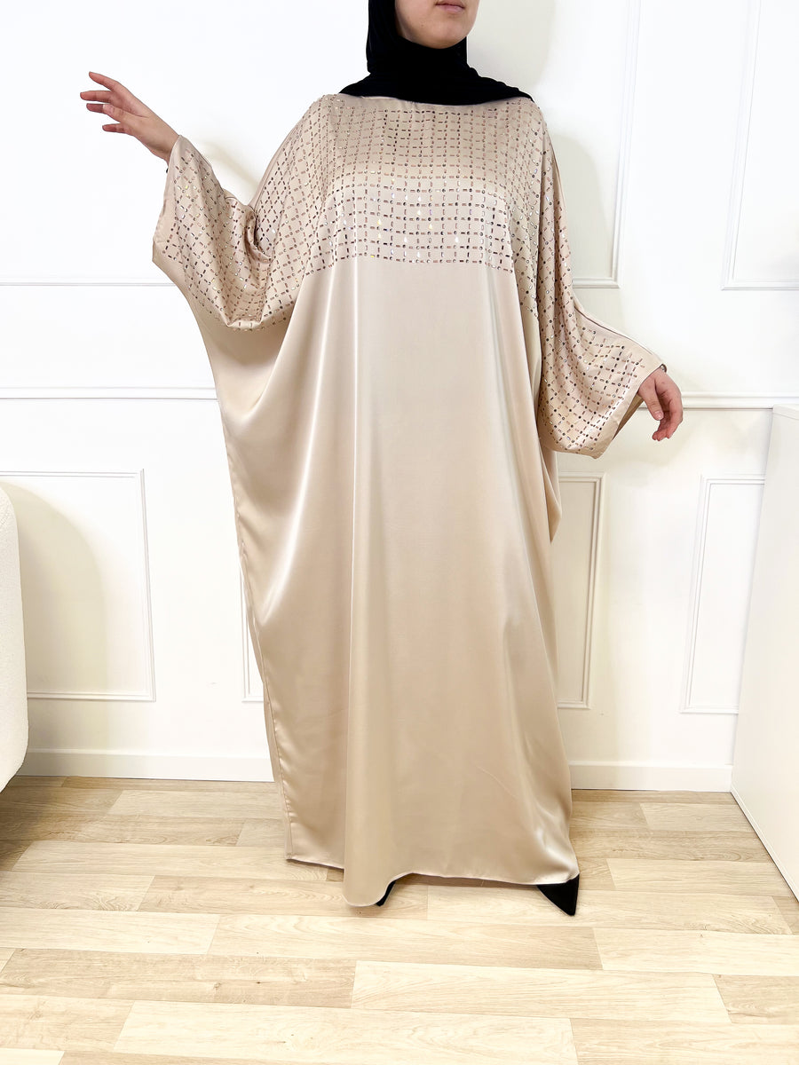 Abaya diamond - Beige