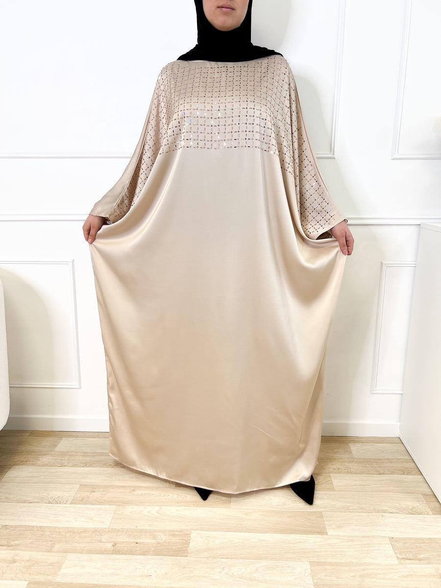 Abaya diamond - Beige