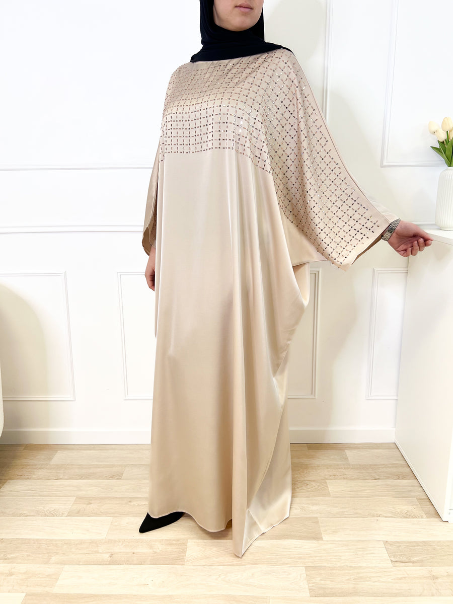 Abaya diamond - Beige