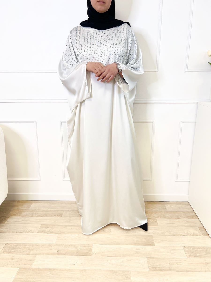 Abaya diamond - Blanche