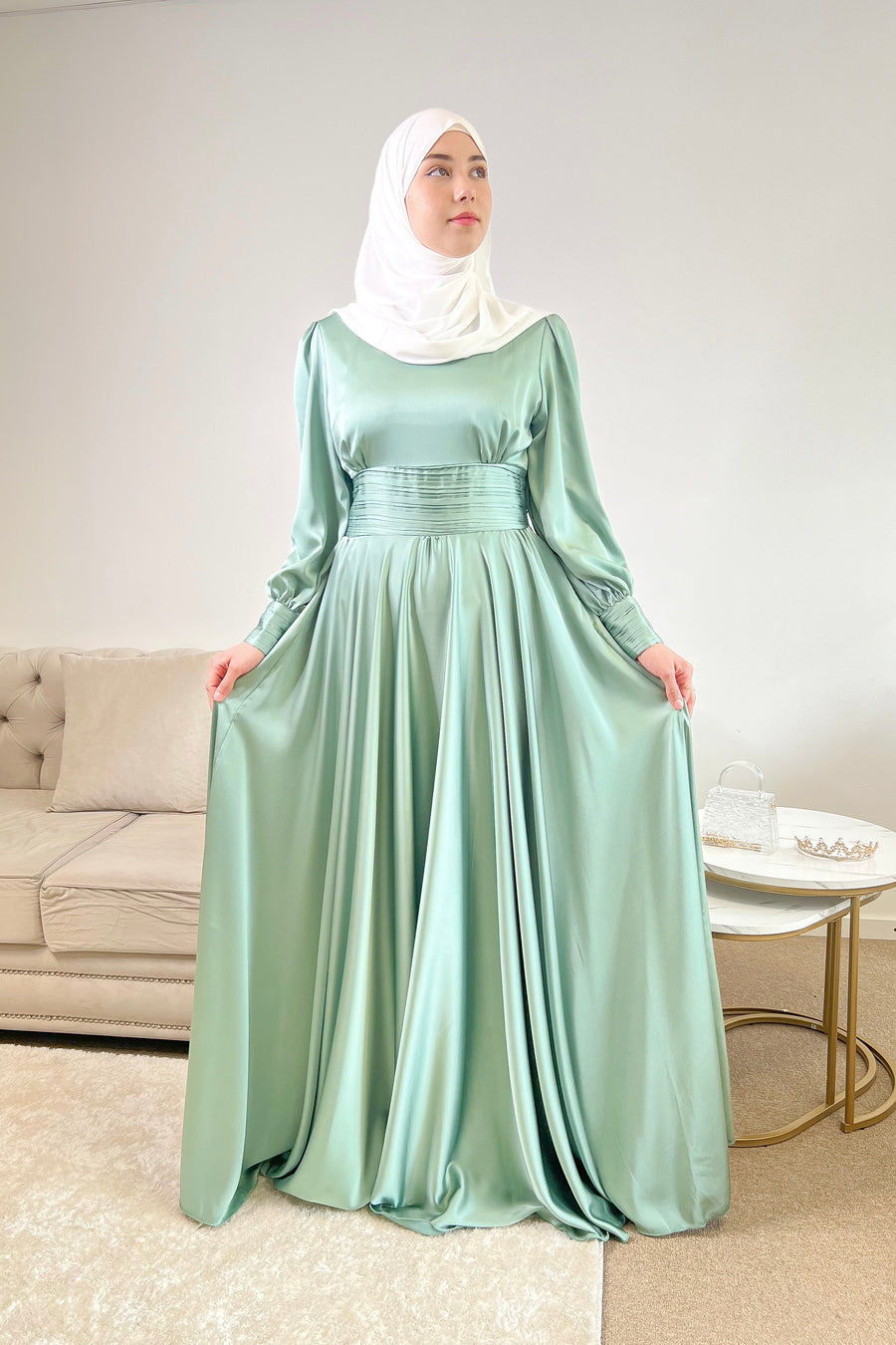 Robe Hawa Vert d'eau