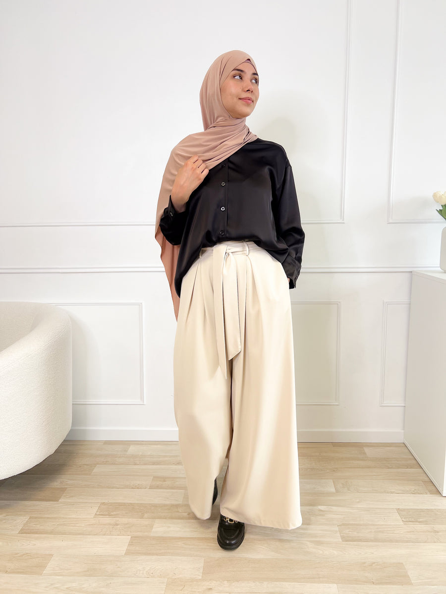 Pantalon palazzo nude