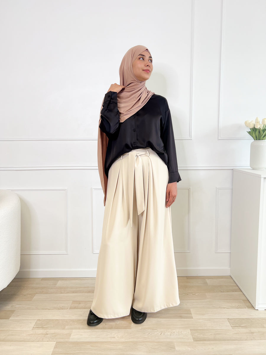 Pantalon palazzo nude