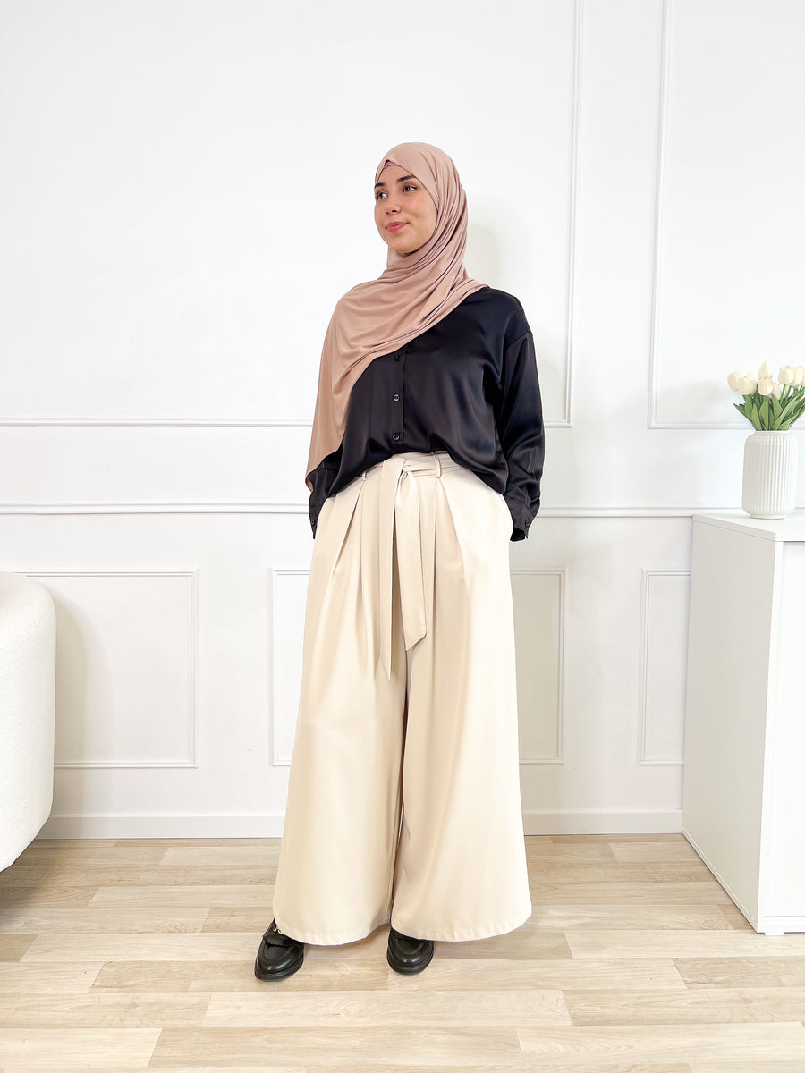 Pantalon palazzo nude