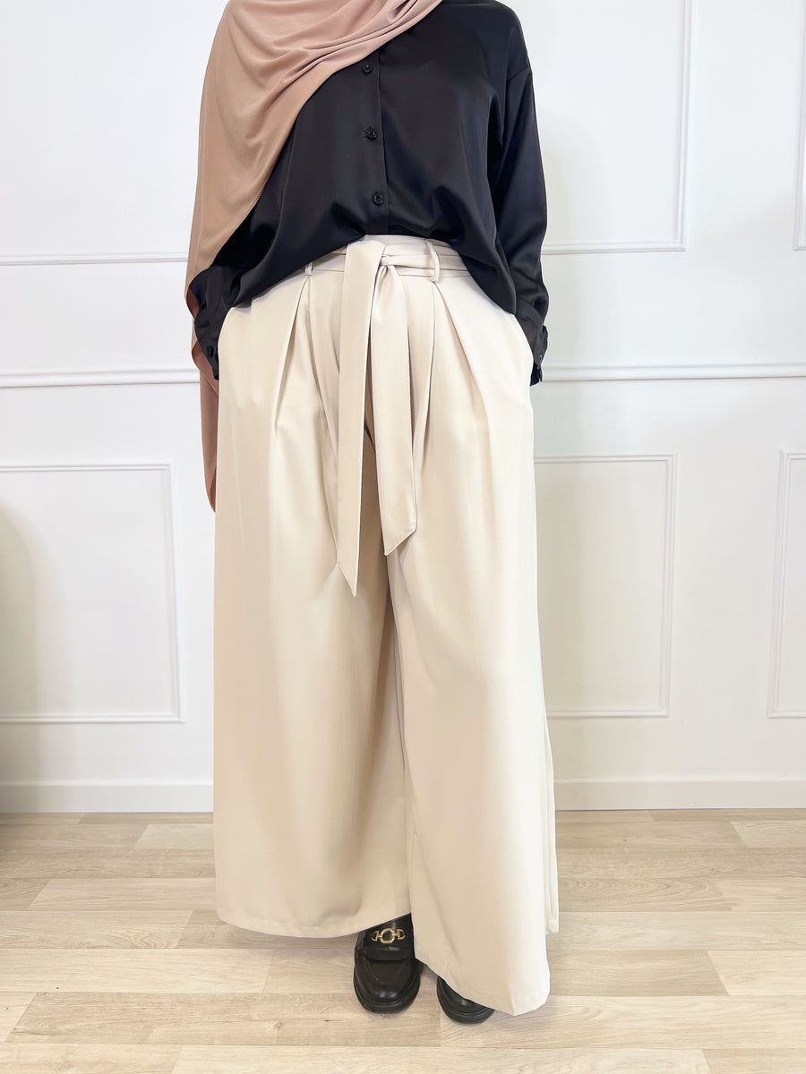 Pantalon palazzo nude