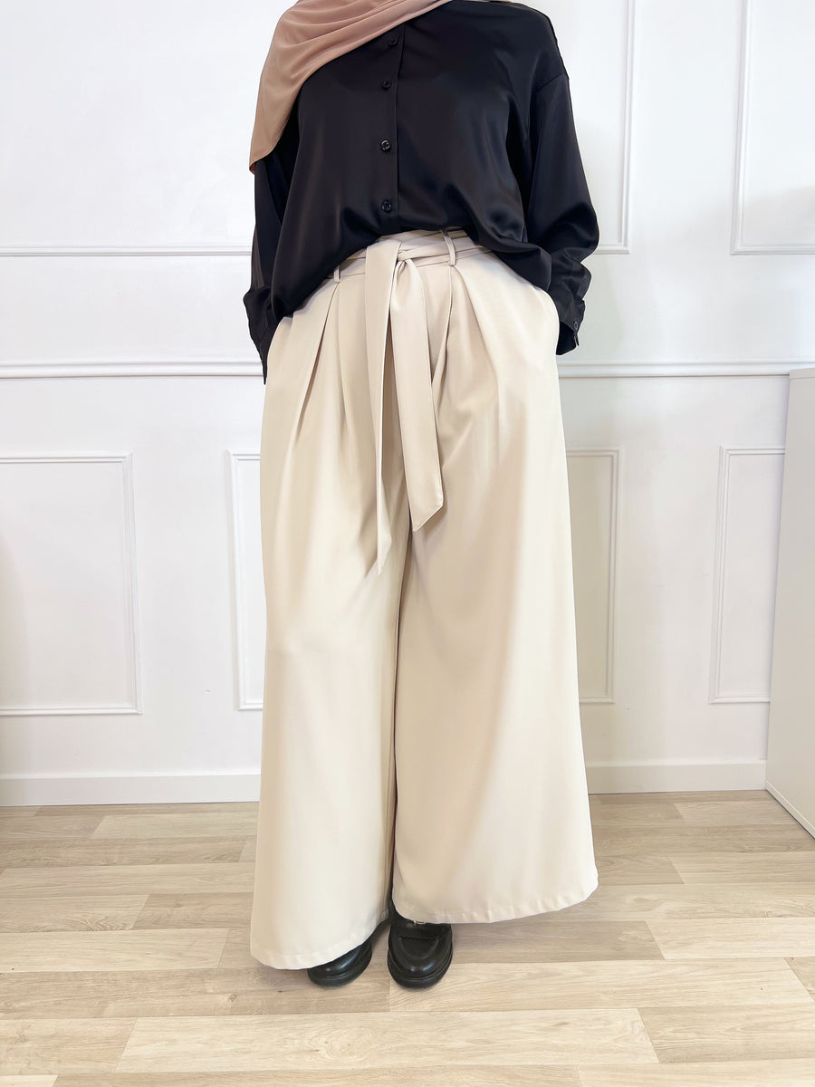 Pantalon palazzo nude