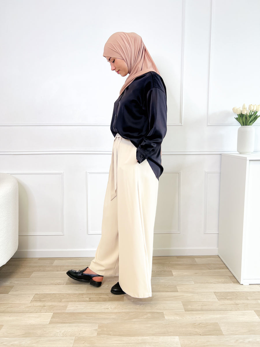 Pantalon palazzo nude