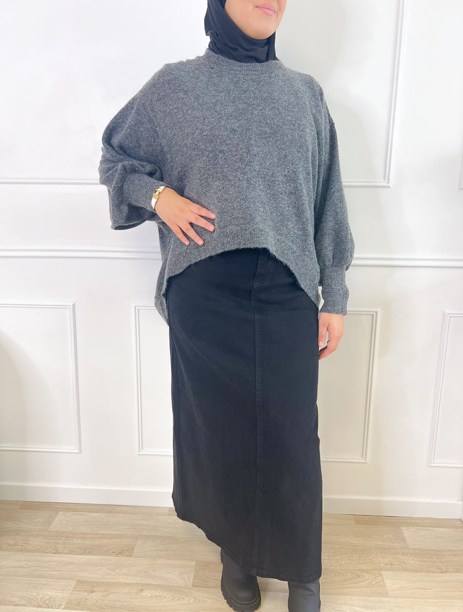 Pull asymétrique - Gris